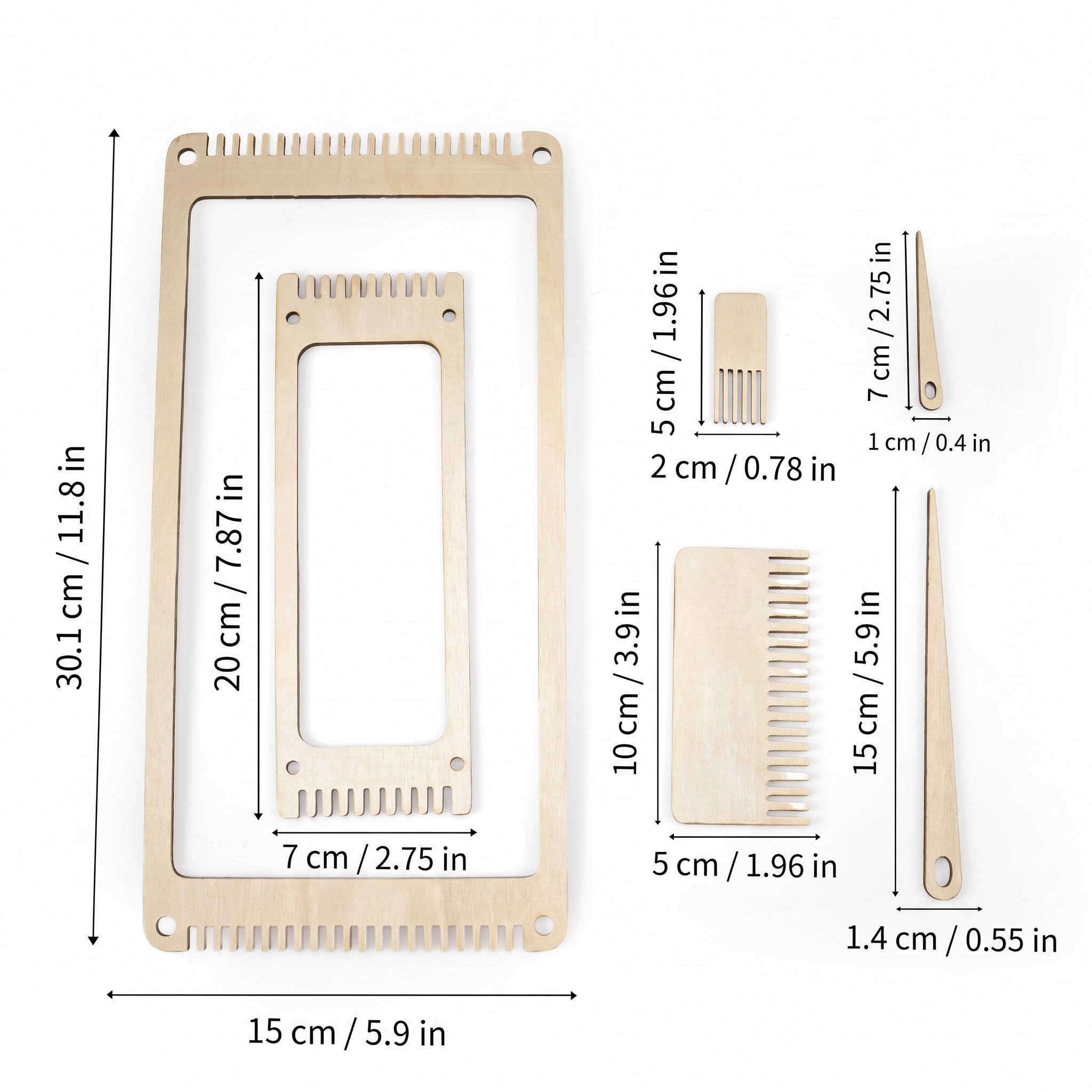 Wooden Weaving Loom Set