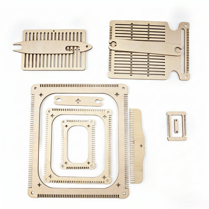 Wooden Weaving Loom Set