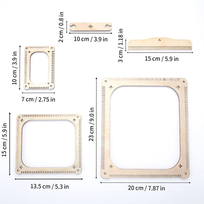 Wooden Weaving Loom Set