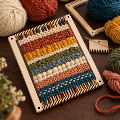 Wooden Weaving Loom Set