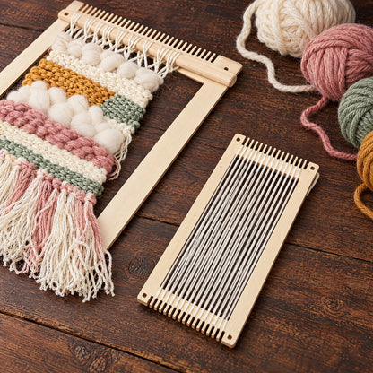 Wooden Weaving Loom Set