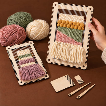 Wooden Weaving Loom Set