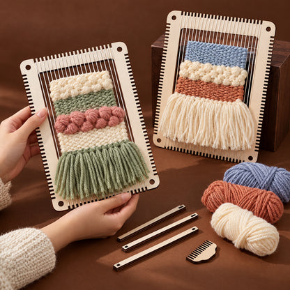 Wooden Weaving Loom Set