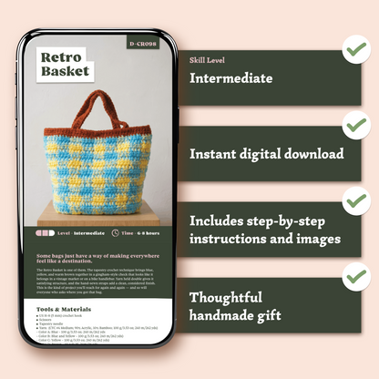 Retro Basket Crochet Pattern
