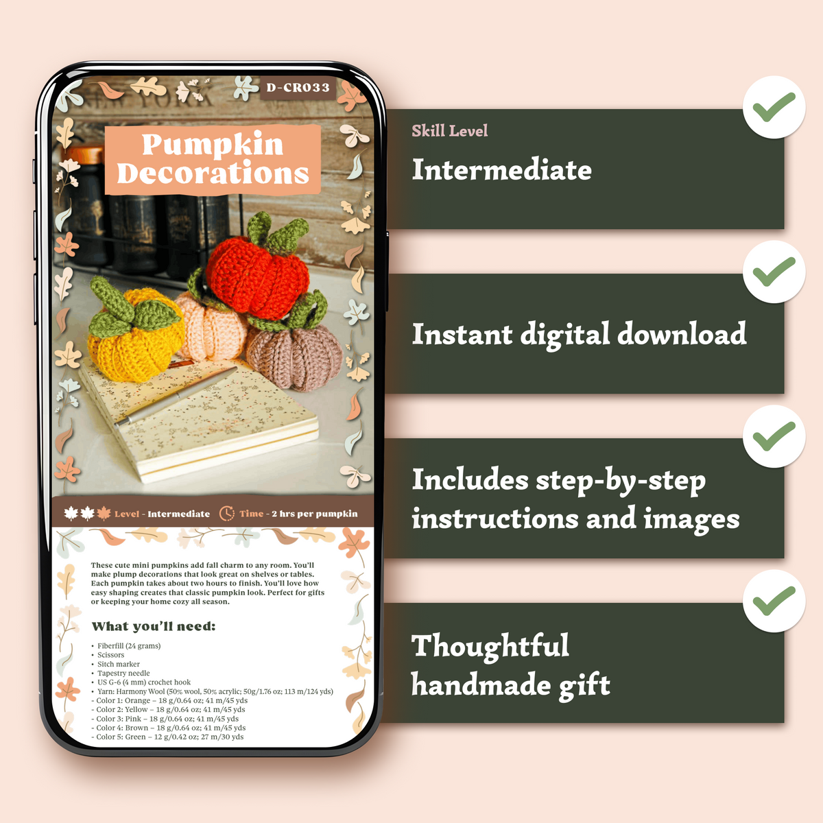Pumpkin Decorations Crochet Pattern