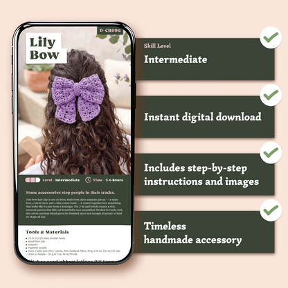 Lily Bow Crochet Pattern