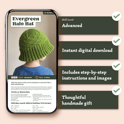 Evergreen Halo Hat Knitting Pattern