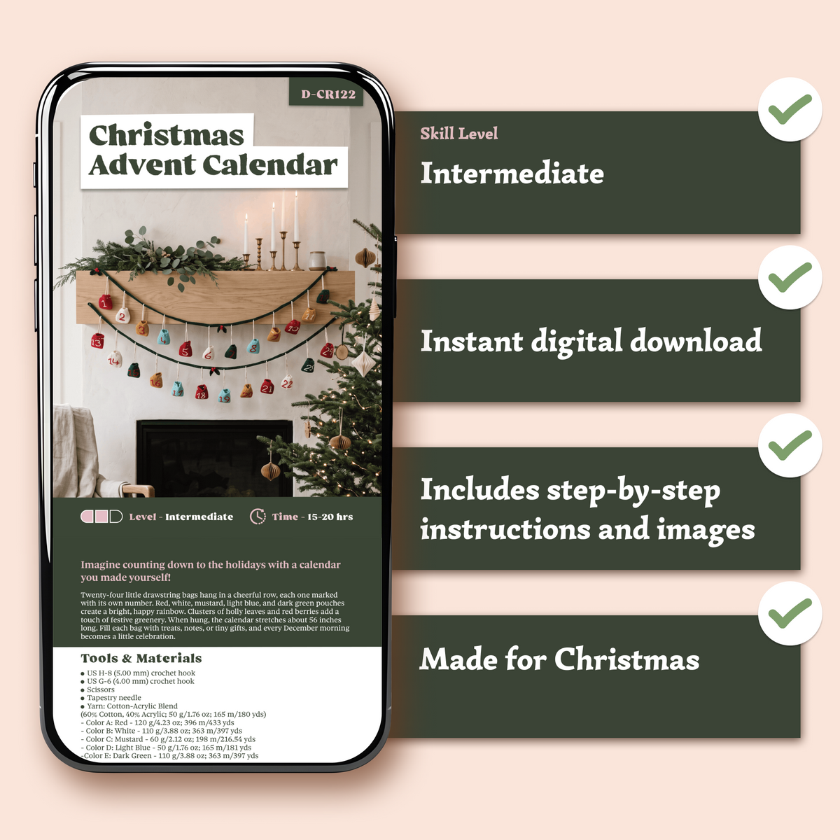 Christmas Advent Calendar | Crochet Digital Pattern