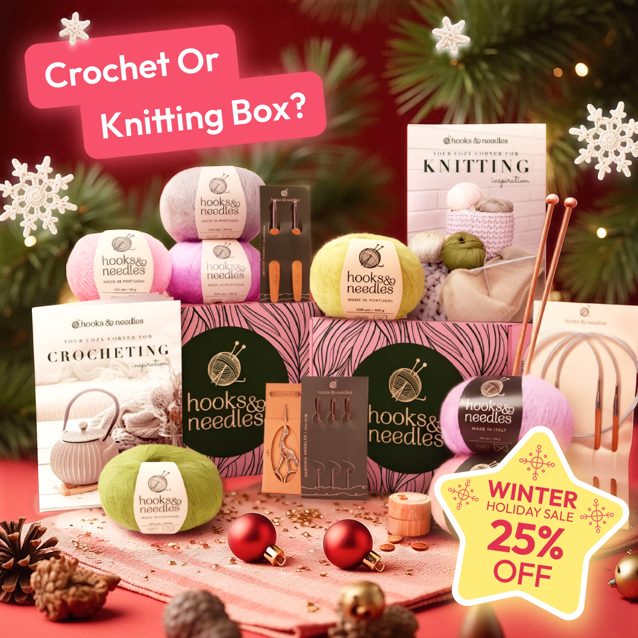 Hooks & Needles Knitting and Crochet Subscription Box