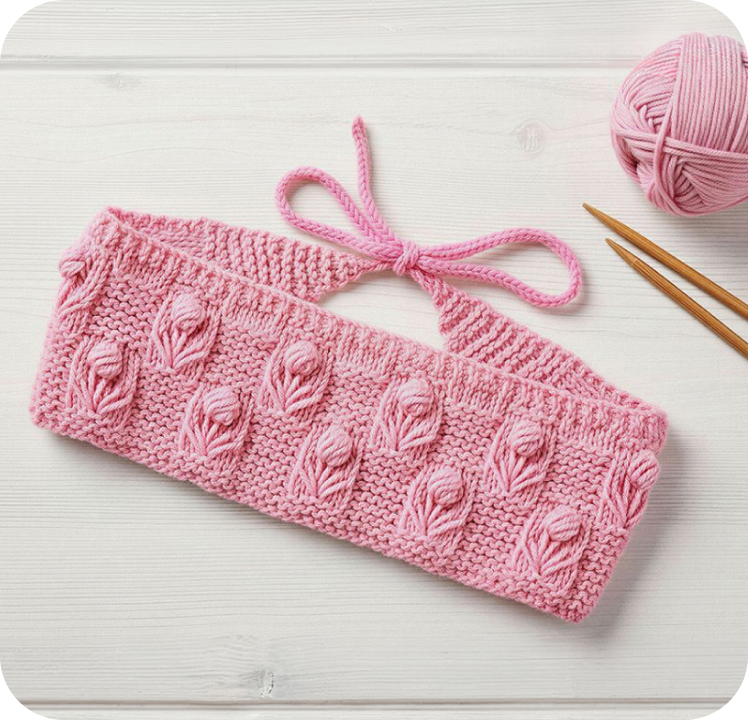 Tulip Headband Knitting Pattern