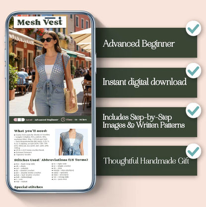 Mesh Vest Crochet Pattern