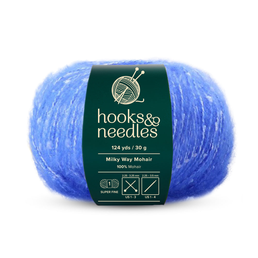 Image of Milky Way Mohair yarn, showcasing its soft texture, ideal for creating cozy, elegant knitwear.