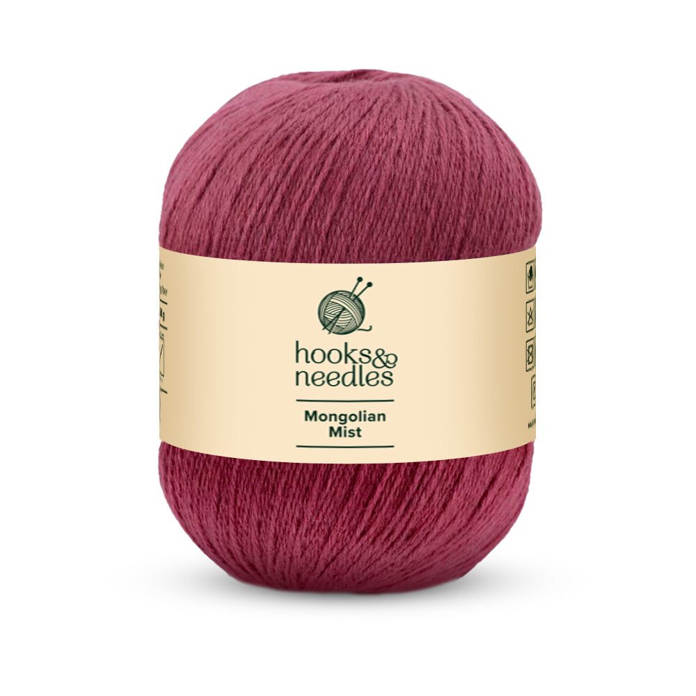 Image of Mongolian Mist yarn, showcasing its soft texture, ideal for creating cozy, elegant knitwear.