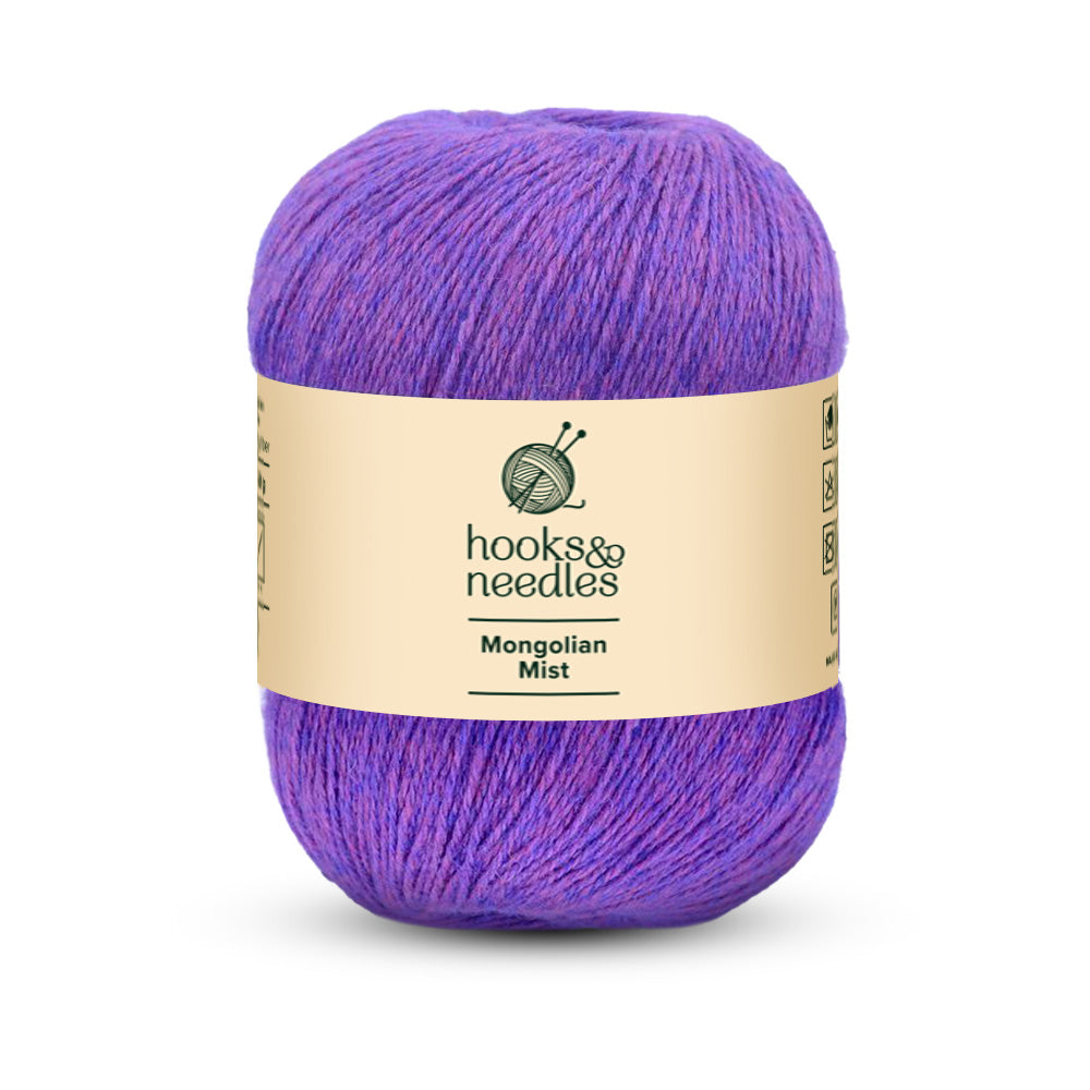 Image of Mongolian Mist yarn, showcasing its soft texture, ideal for creating cozy, elegant knitwear.