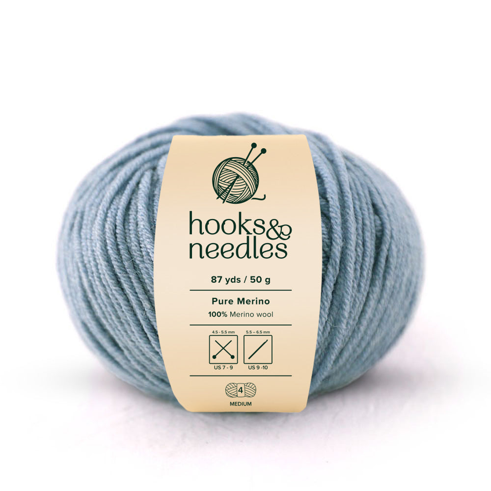 Image of Pure Merino yarn, showcasing its soft texture, ideal for creating cozy, elegant knitwear.