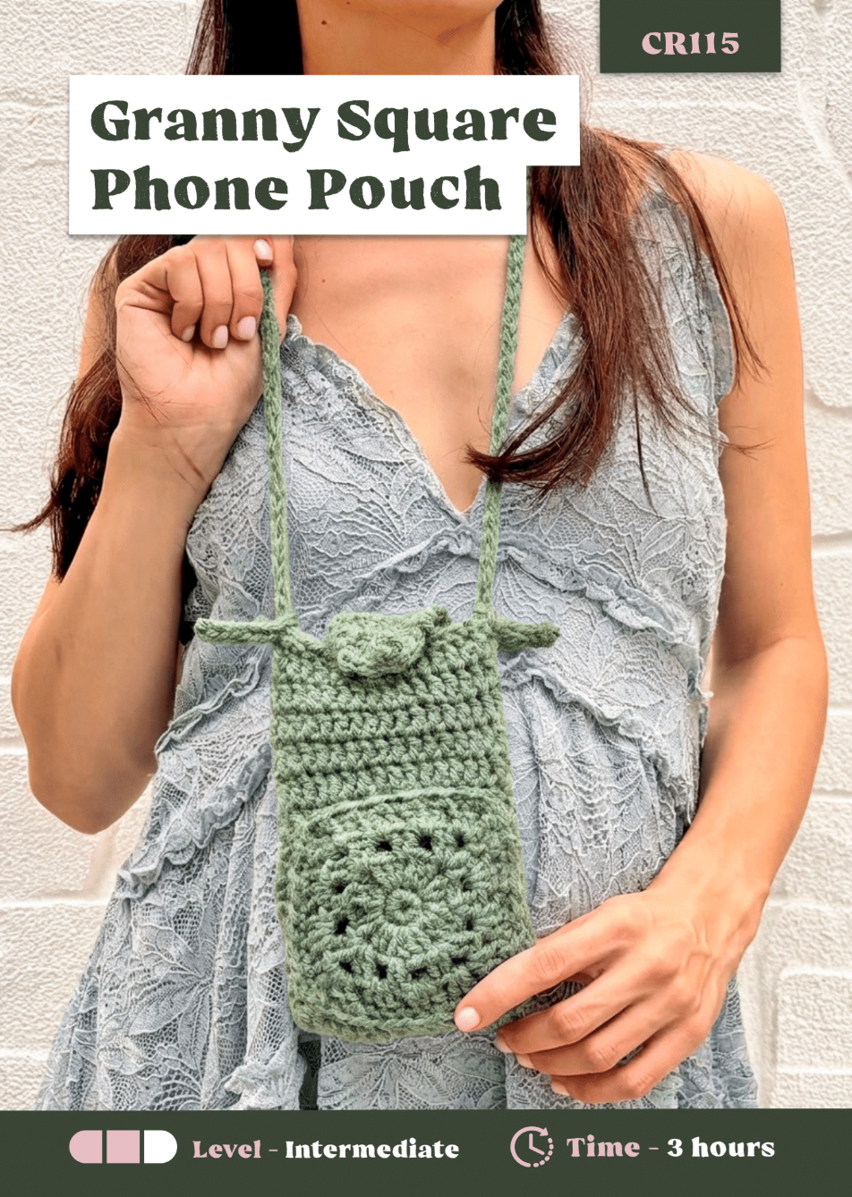 Granny Square Phone Pouch