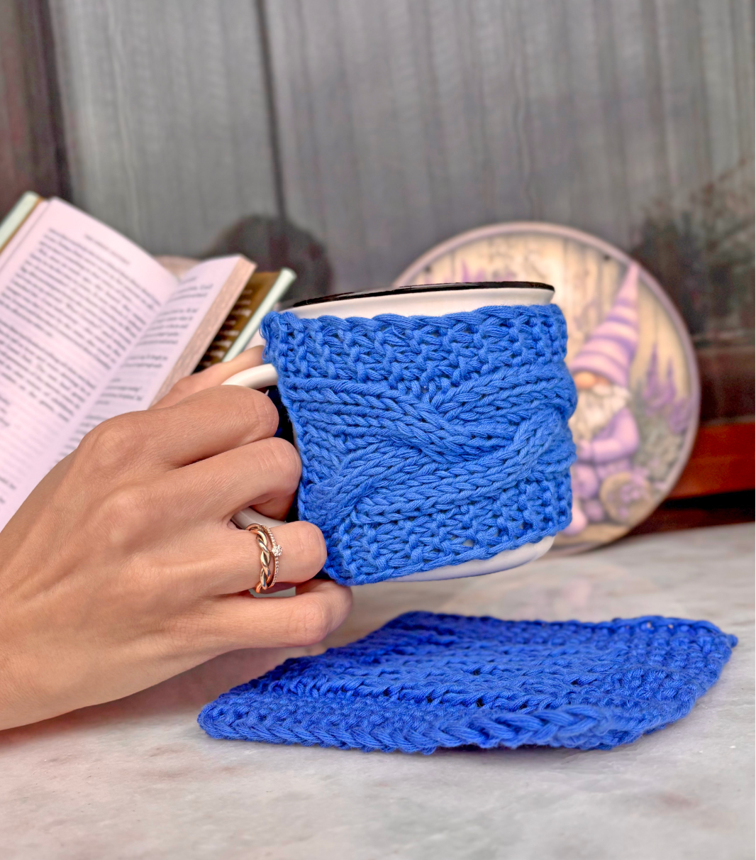 Teacup Cozy & Coaster Set Knitting Pattern