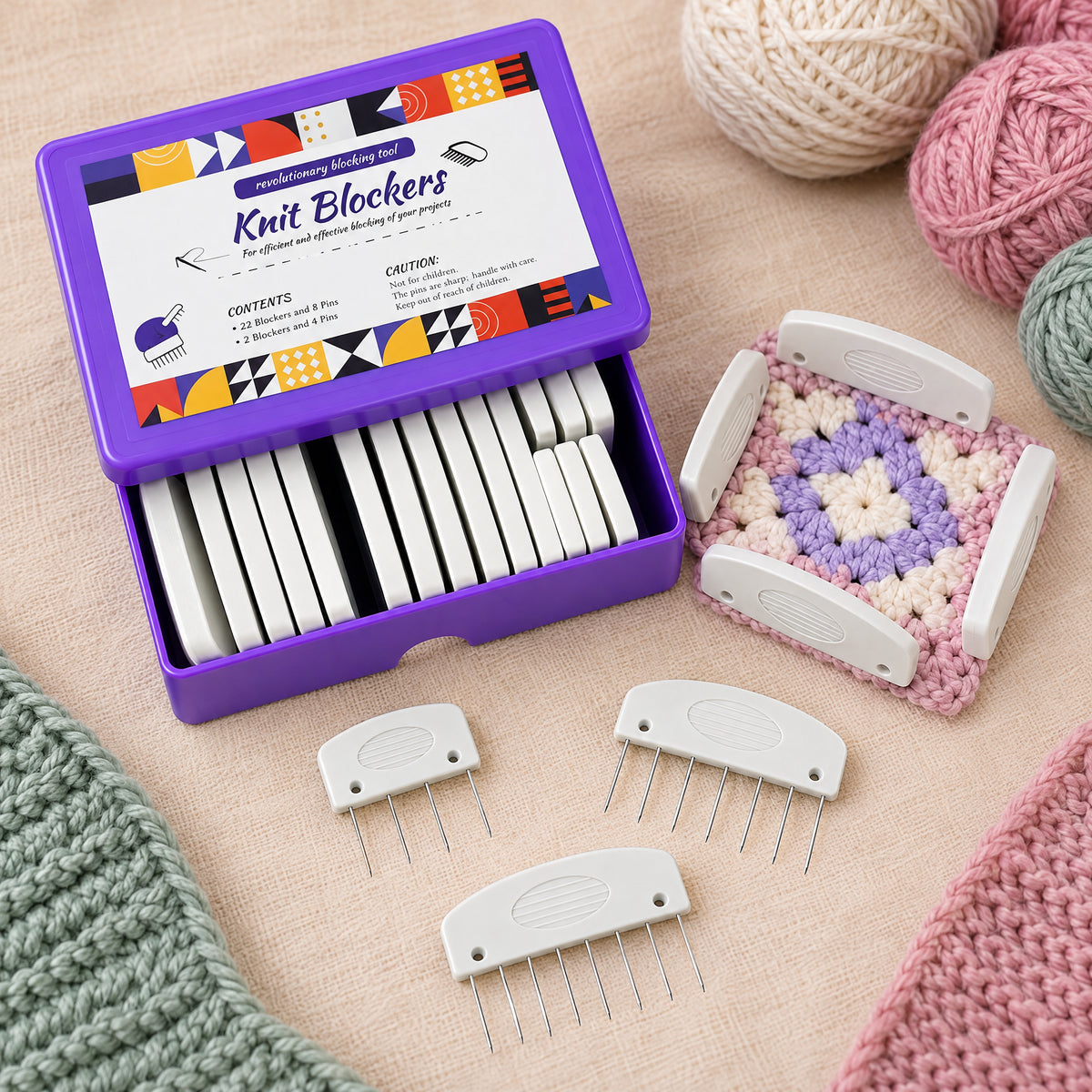 Blocking Combs Set for Knitting & Crochet