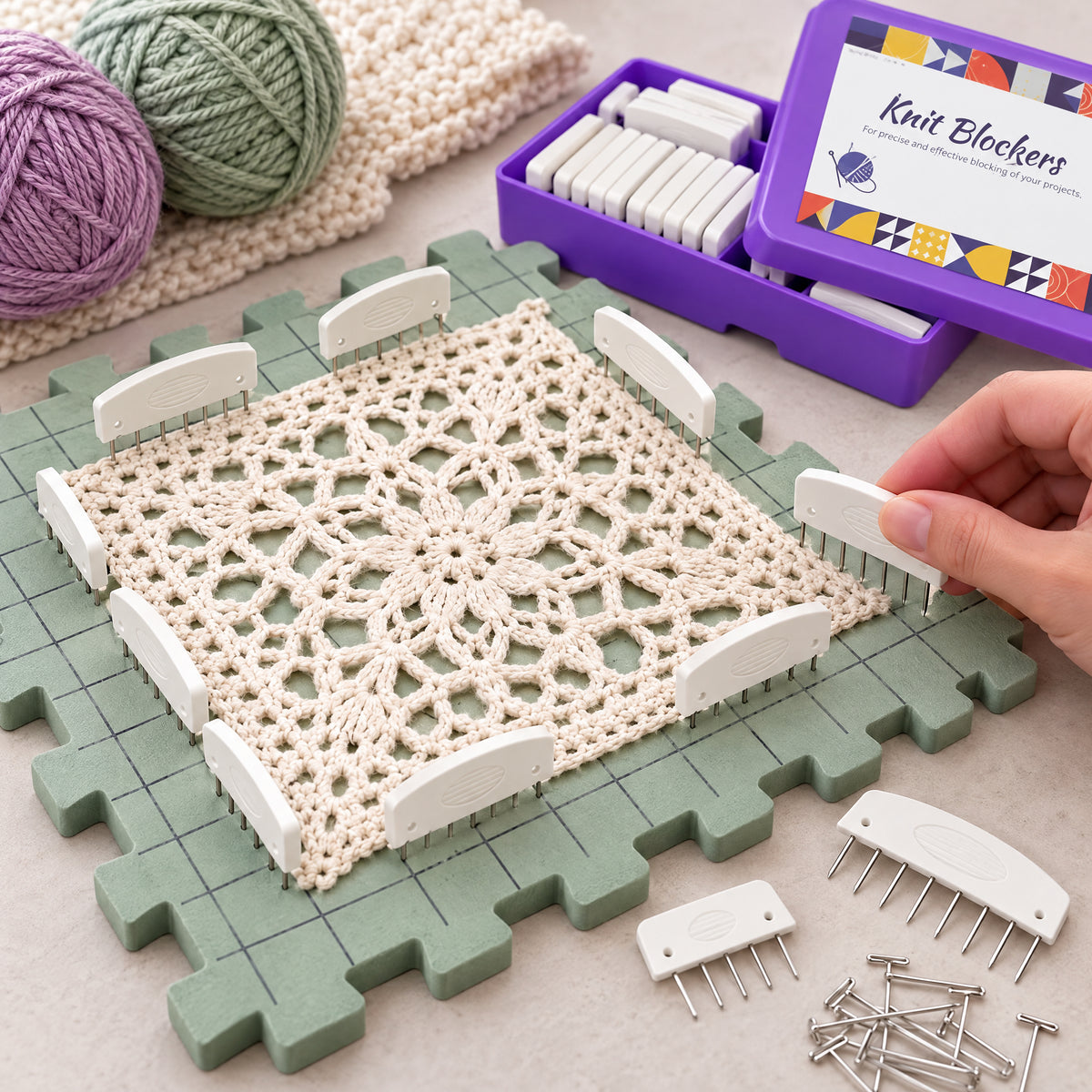 Blocking Combs Set for Knitting & Crochet