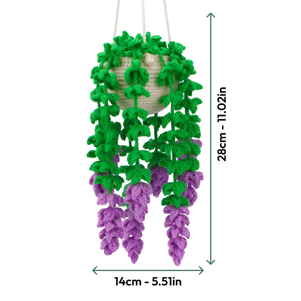 hanging wisteria plant Wisteria Flower Crochet Kit – Hooks & Needles