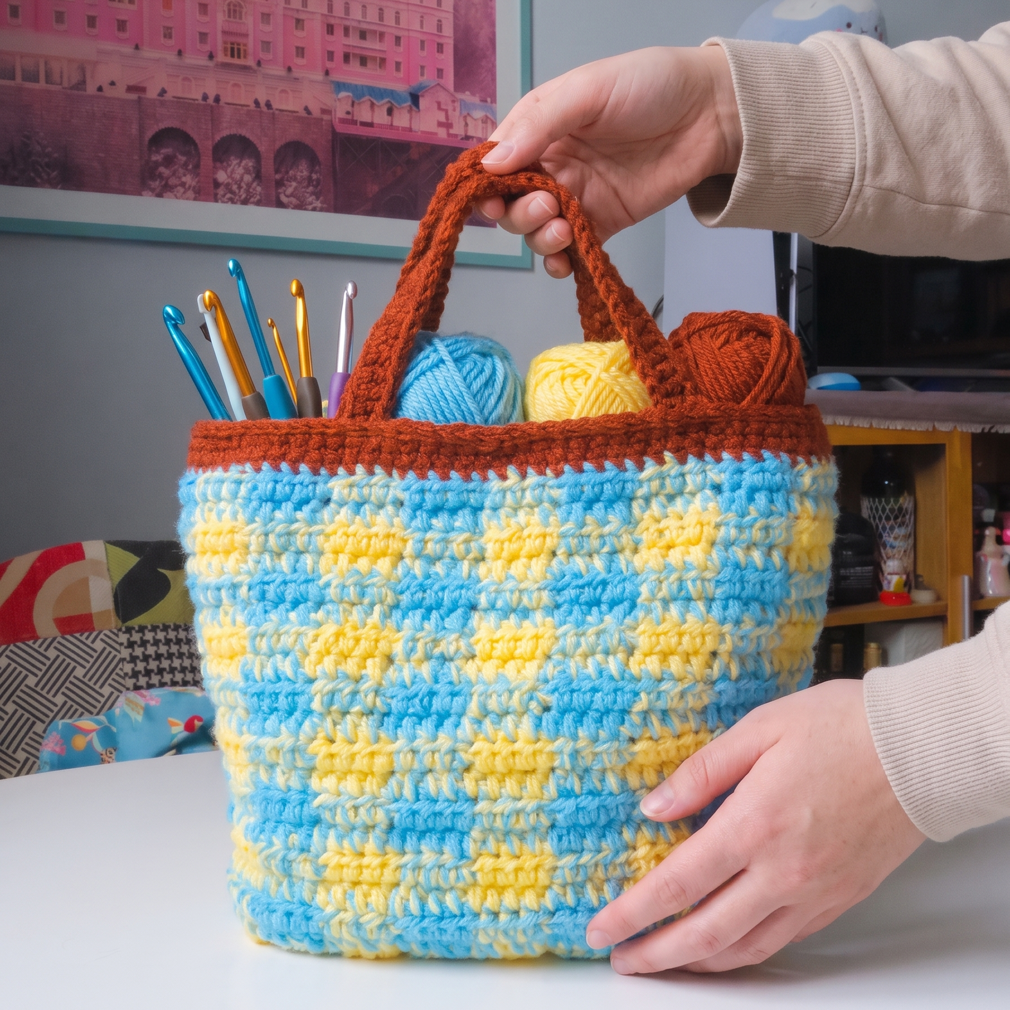 Retro Basket Crochet Pattern