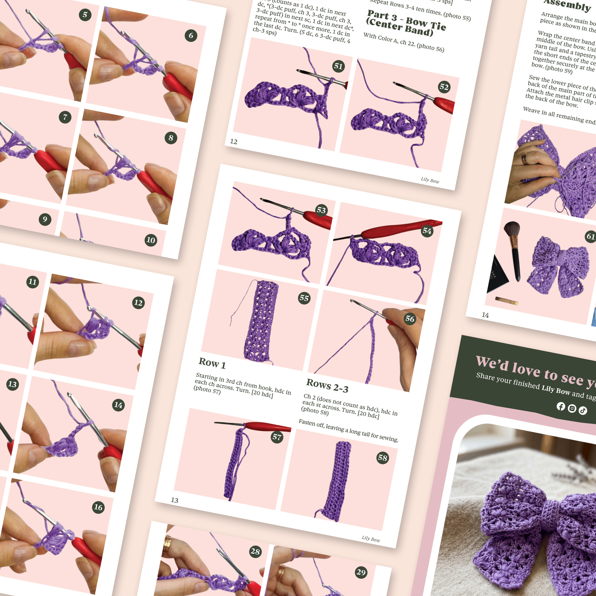 Lily Bow Crochet Pattern