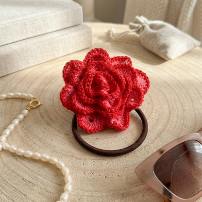 Rosette Hair Tie Crochet Pattern
