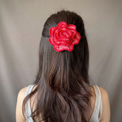 Rosette Hair Tie Crochet Pattern