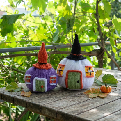 Haunted Pumpkin Cottages Knitting Pattern | Digital PDF Instant Download 🎃🏚️