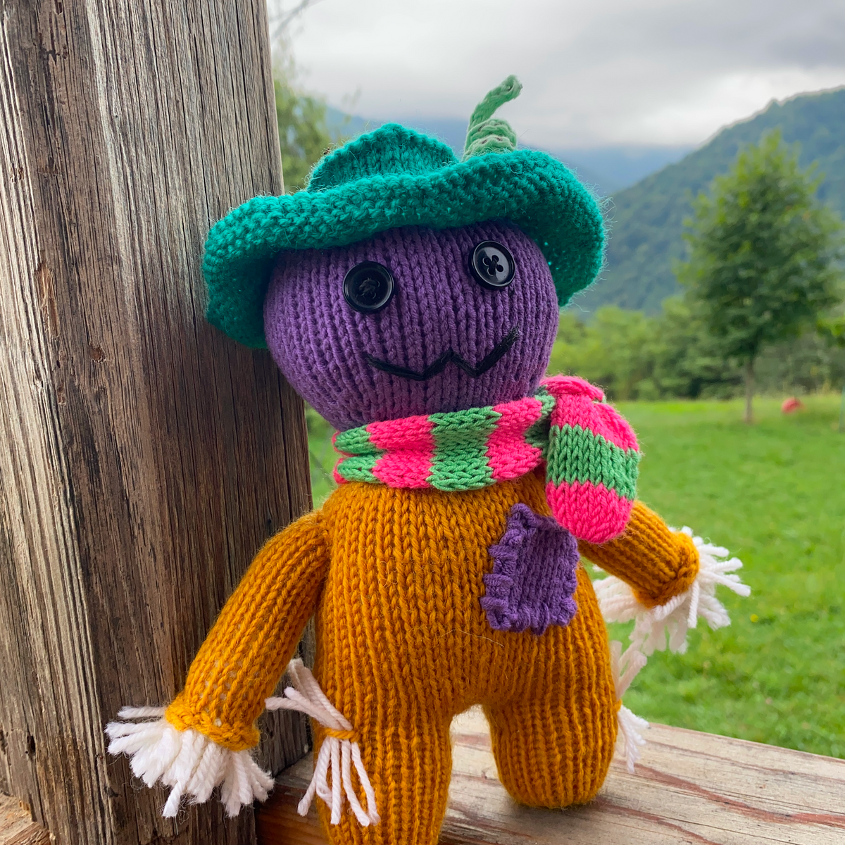 Patchwork Scarecrow Knitting Pattern | Digital PDF Instant Download 🍂