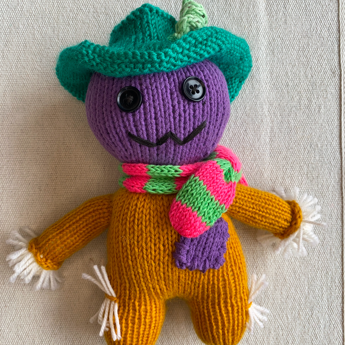 Patchwork Scarecrow Knitting Pattern | Digital PDF Instant Download 🍂