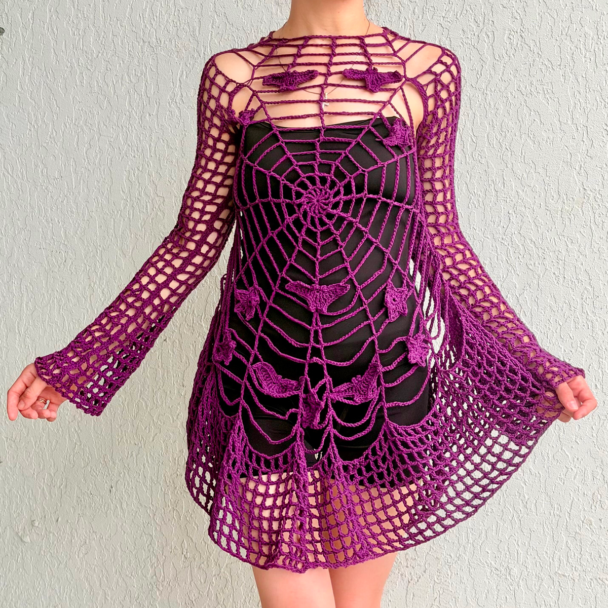 Spiderweb Spell Dress Crochet Pattern | Halloween PDF Instant Download 🕸️✨