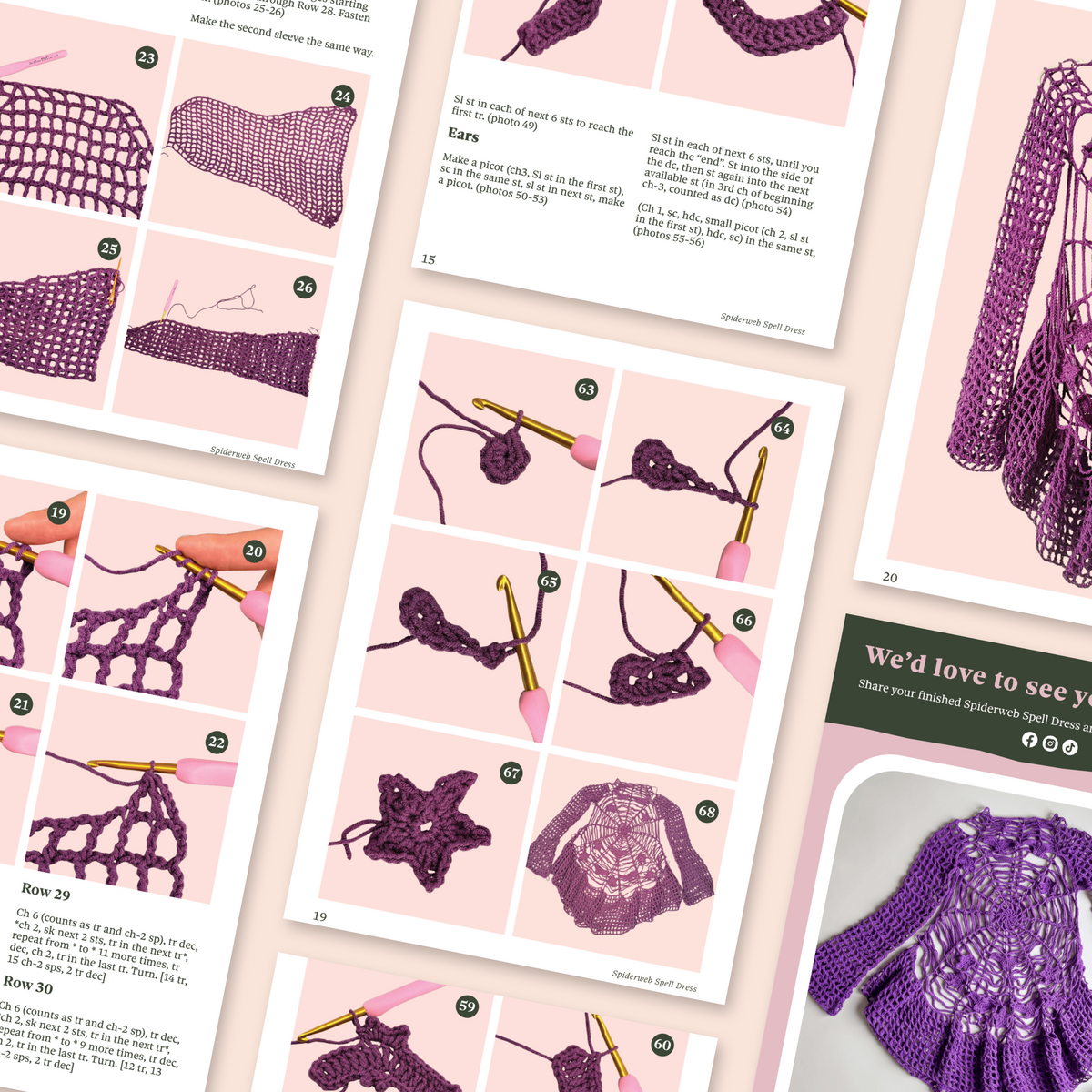 Spiderweb Spell Dress Crochet Pattern | Halloween PDF Instant Download 🕸️✨