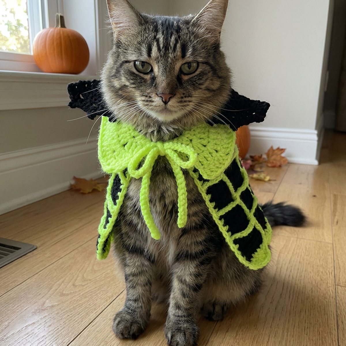 Spooky Web Cat Cape Crochet Pattern | Halloween PDF Instant Download 🐈‍⬛🕸️