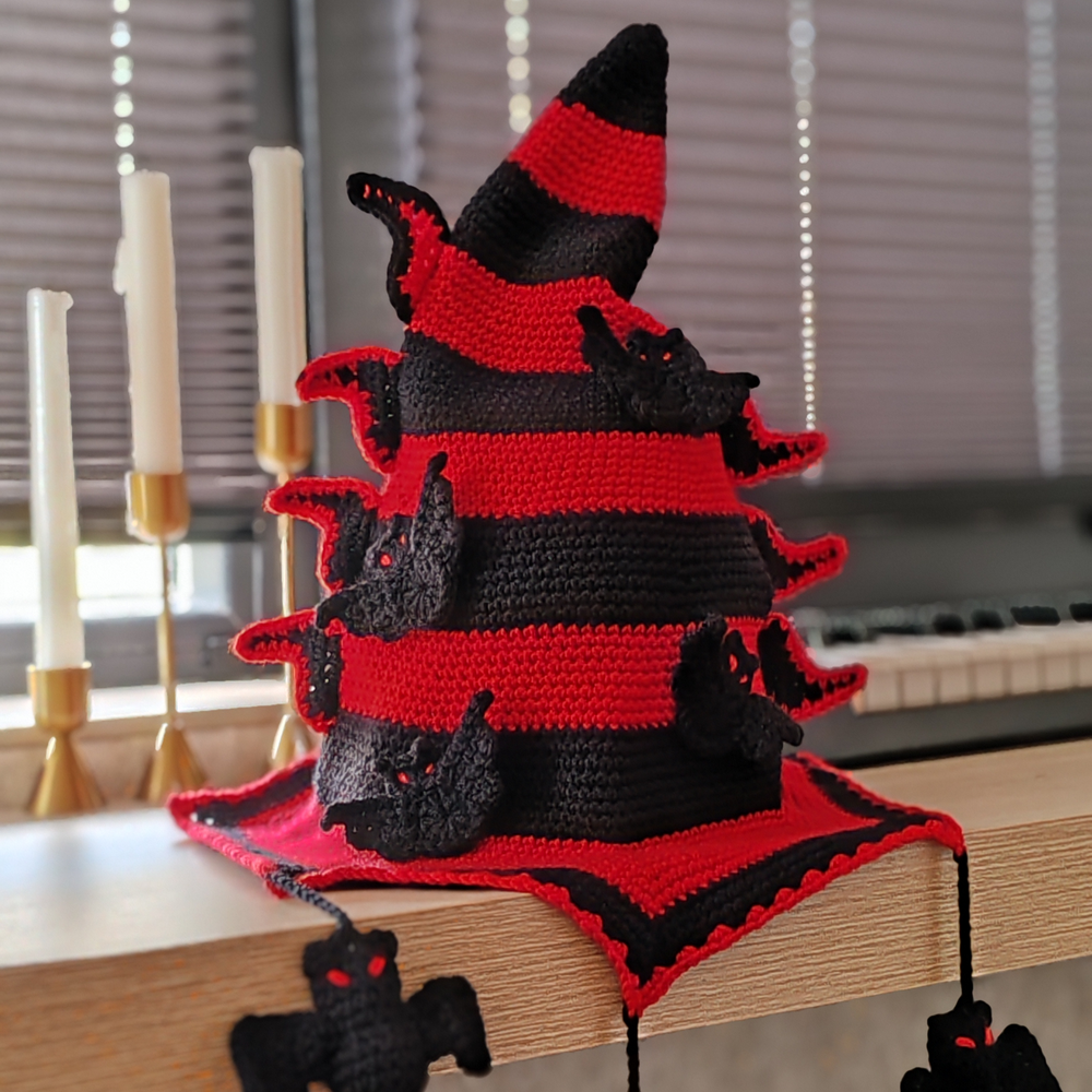 Batty Witch Hat Crochet Pattern | Halloween PDF Instant Download
