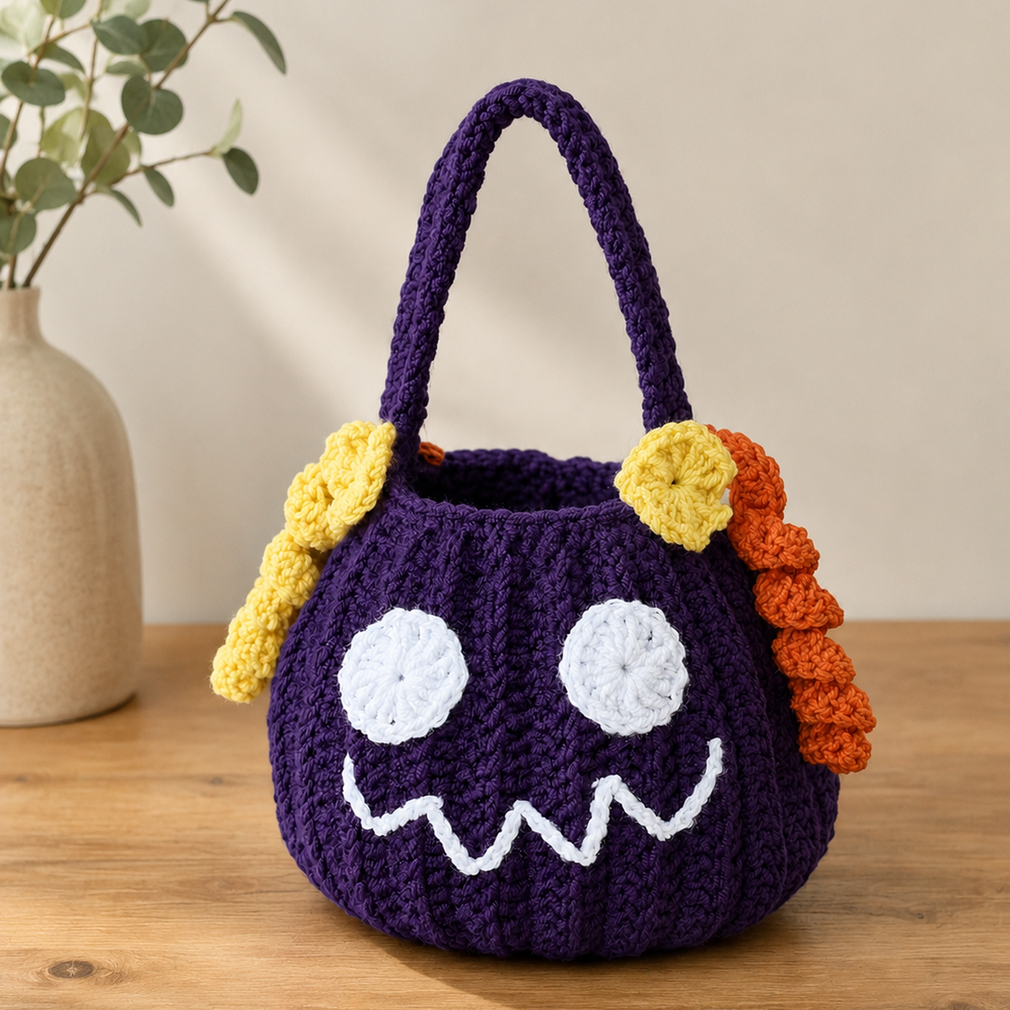Trick or Treat Pumpkin Bag Crochet Pattern | Halloween PDF Instant Download