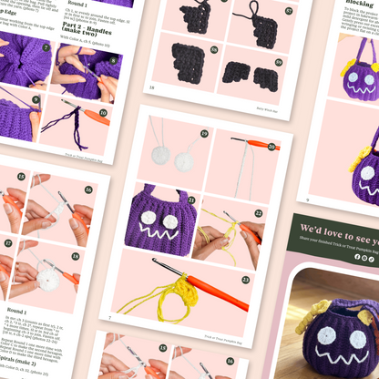 Trick or Treat Pumpkin Bag Crochet Pattern | Halloween PDF Instant Download