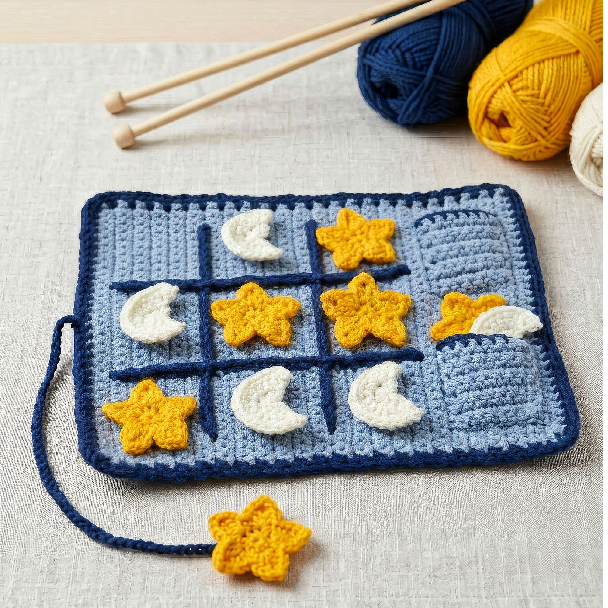 Celestial Tic Tac Toe Crochet Pattern