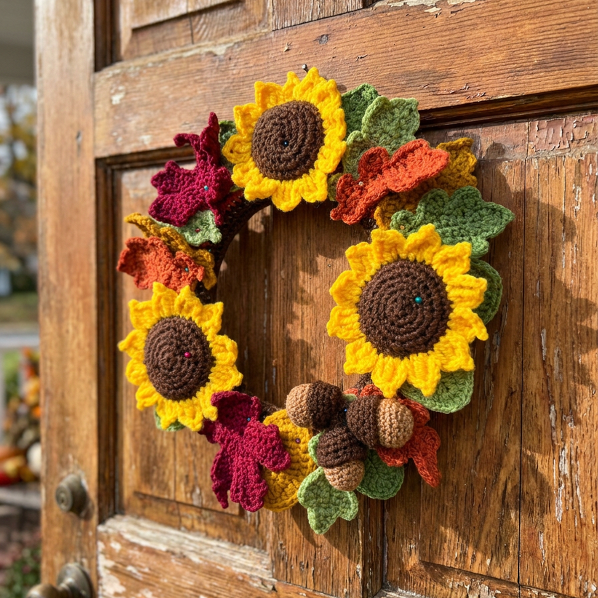 Harvest Welcome Wreath Crochet Pattern