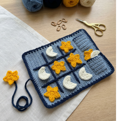 Celestial Tic Tac Toe Crochet Pattern