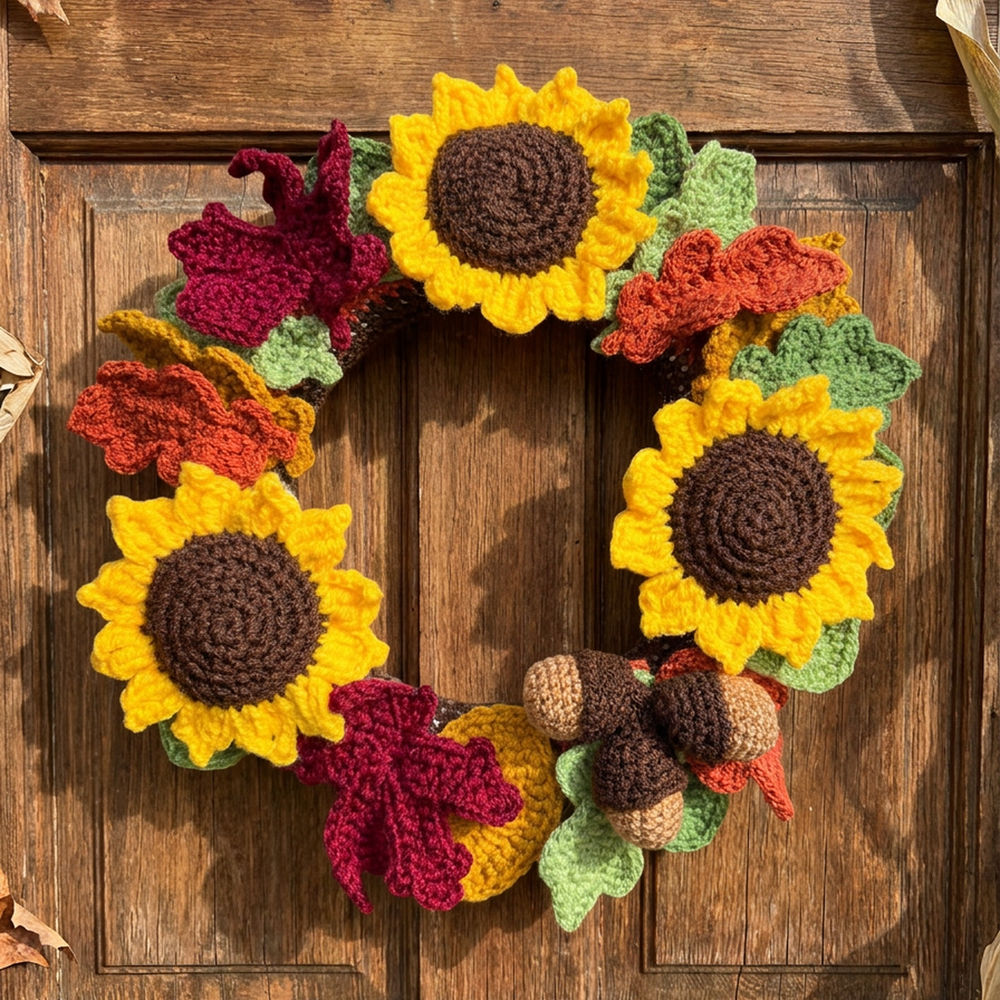 Harvest Welcome Wreath Crochet Pattern