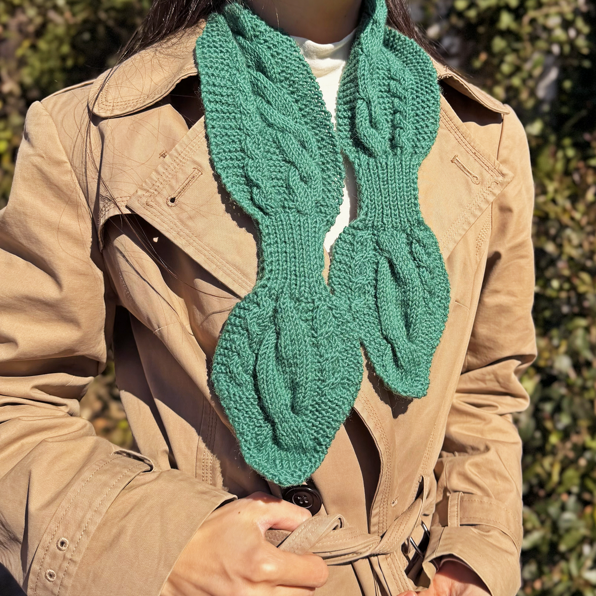 Woodland Leaf Scarf Knitting Pattern