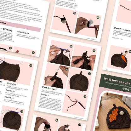 Woodland Acorn Hat Knitting & Crochet Pattern