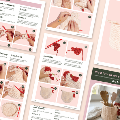 Cluck & Keep Chicken Basket Crochet Pattern