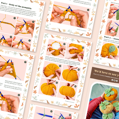 Cozy Harvest Pumpkin Decorations Knitting Pattern