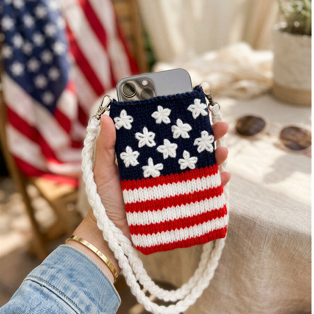 Freedom Phone Pouch Knitting Pattern
