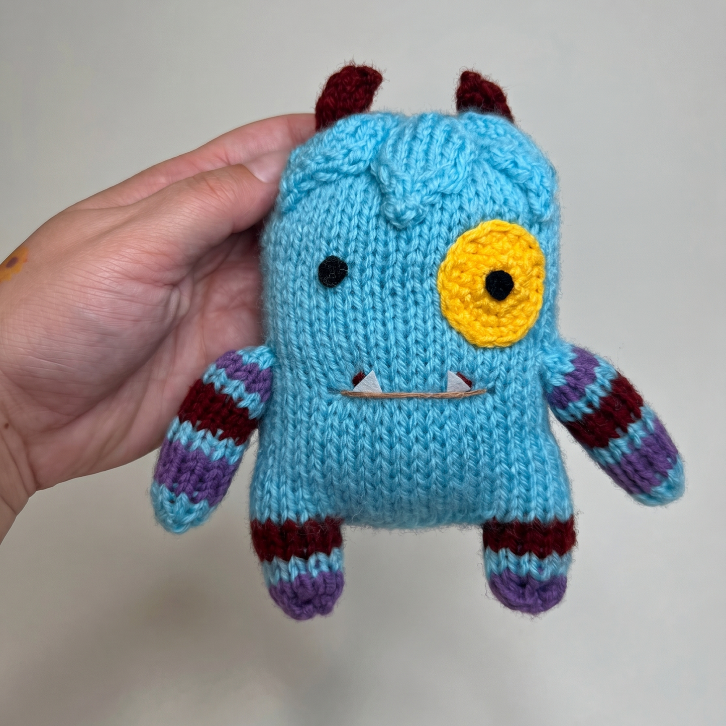 Tiny Terror Knitted Monster Pattern
