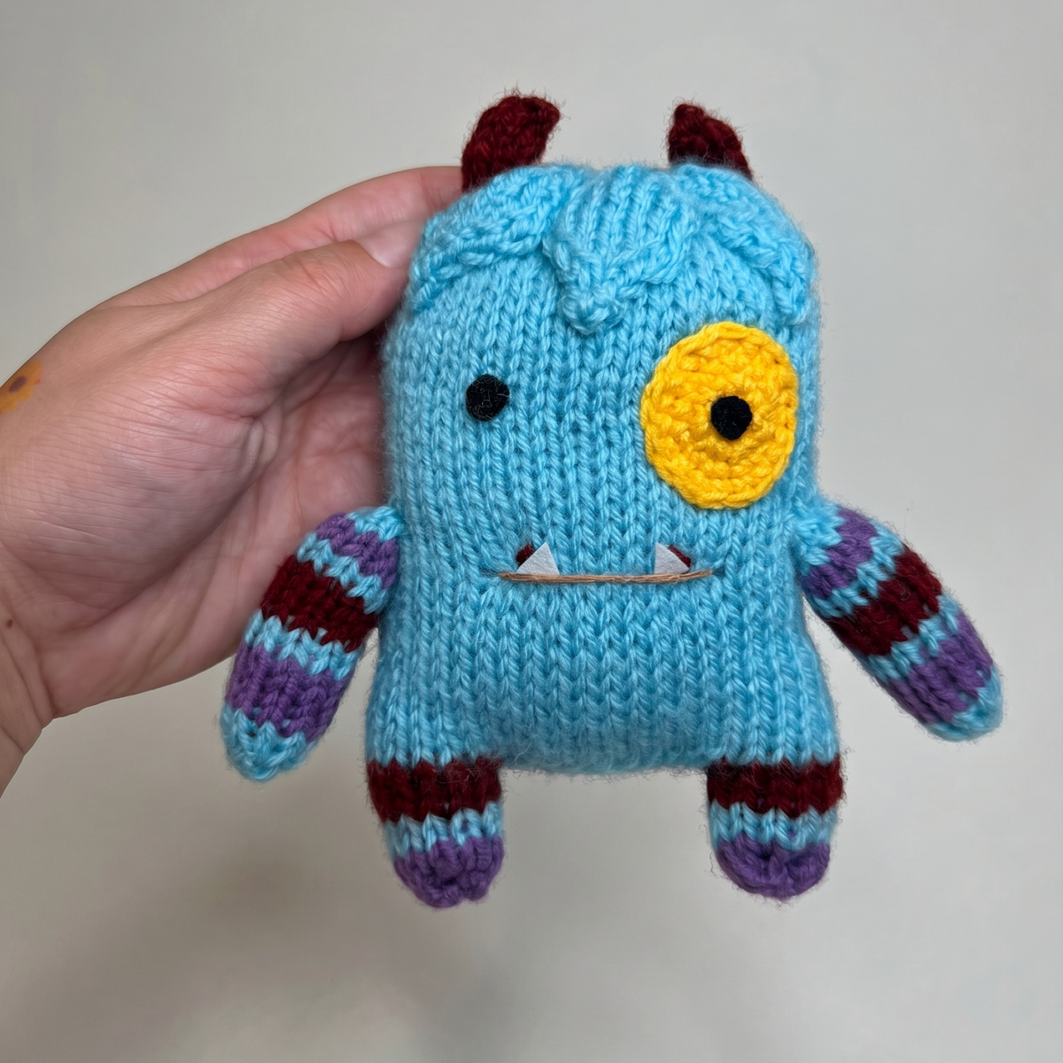 Tiny Terror Knitted Monster Pattern – Hooks & Needles