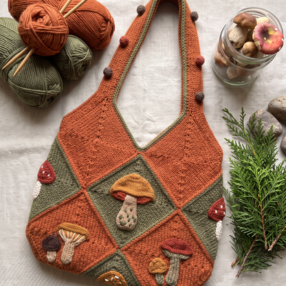 Woodland Mushroom Tote Knitting & Crochet Pattern