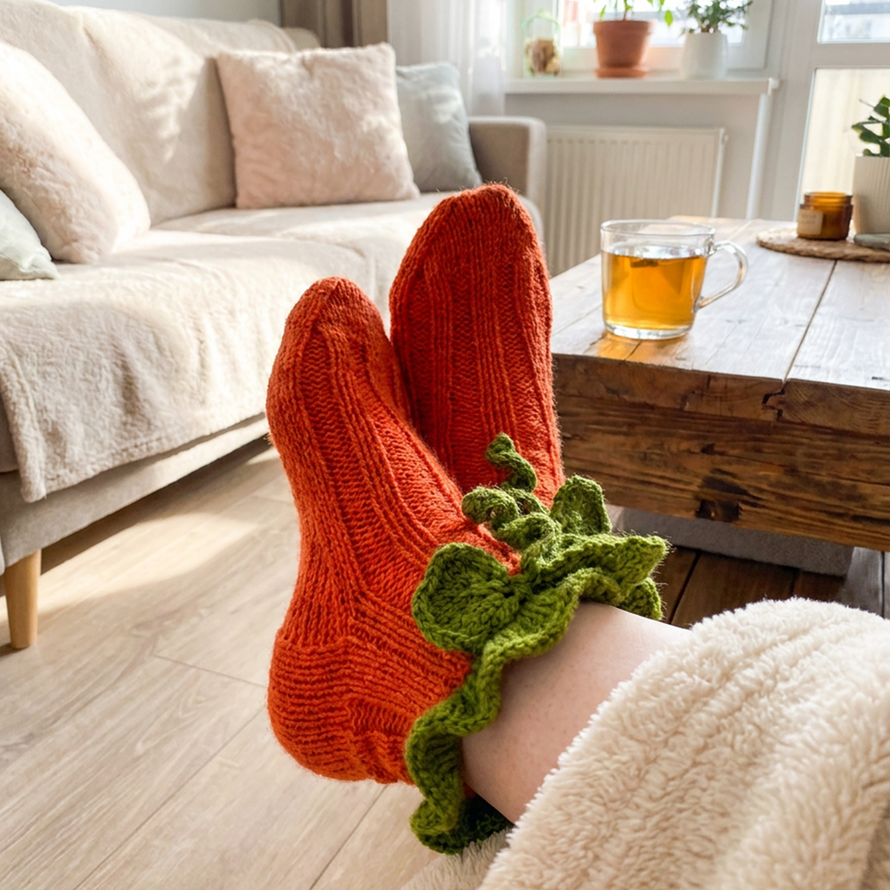 Pumpkin Patch Socks Knitting Pattern